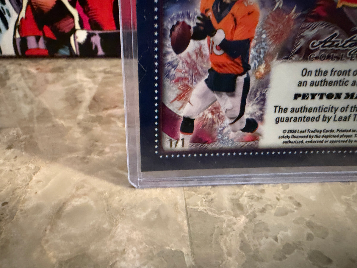 Peyton Manning 2026 Leaf Autograph Collection America 250 Auto Purple 1/1