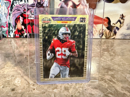 2026 Leaf Pro Set Lamar "Bo" Jackson 1989 Gold Super Prismatic 1/1 RWB 2-Card Lot