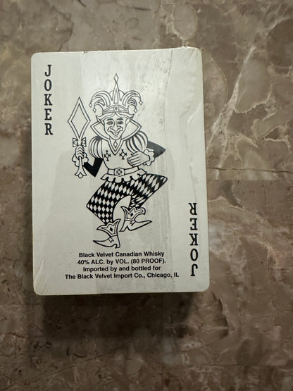 Black Velvet Canadian Whiskey Playing Cards - Sealed