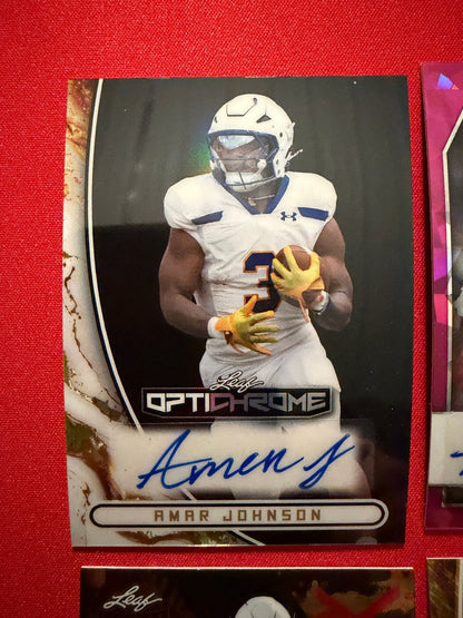 Amar Johnson Leaf Metal Optichrome Auto 1/1 Lot Super Gold Back Cracked Ice
