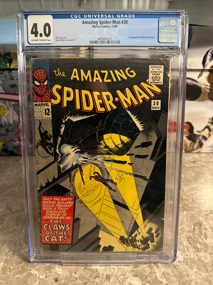 Amazing Spider-Man #30 CGC 4.0 (1965 Marvel) - 1st Appearance Cat Burglar