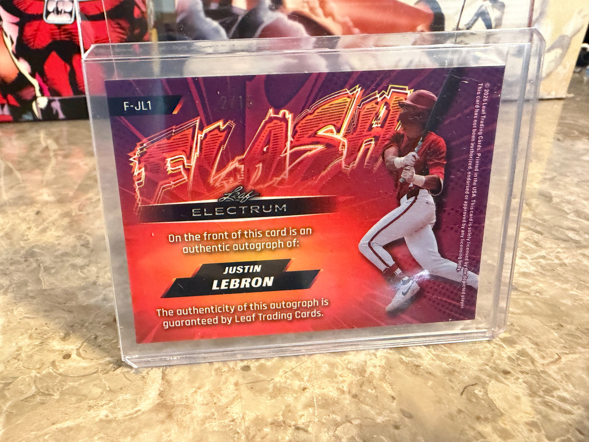 2026 Leaf Electrum Baseball Justin LeBron Flash Bronze /15