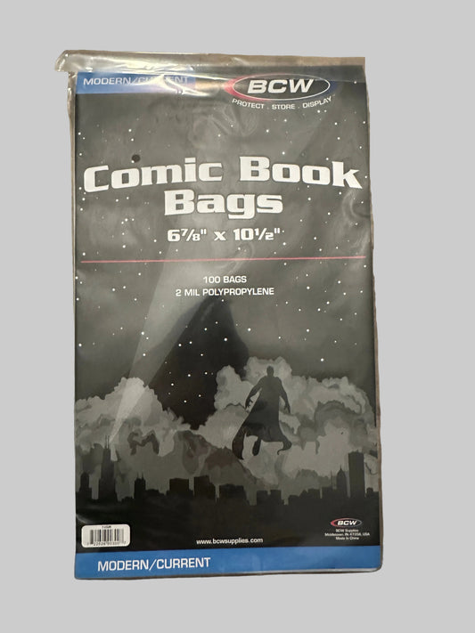 BCW Modern/Current Comics Book Bags (100 Bags Sealed)