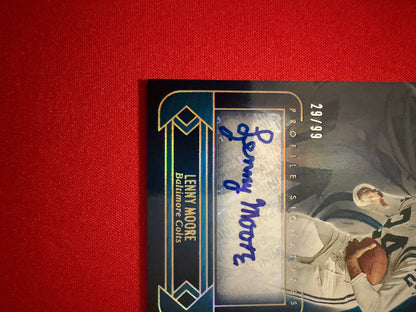 Lenny Moore 2025 Panini Silhouette Football Profile Signatures Auto /99