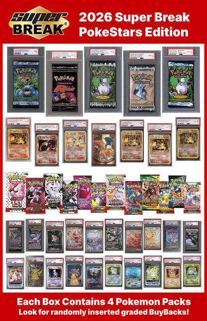 Super Break Pokemon PokeStars 5-Box Case (2026)