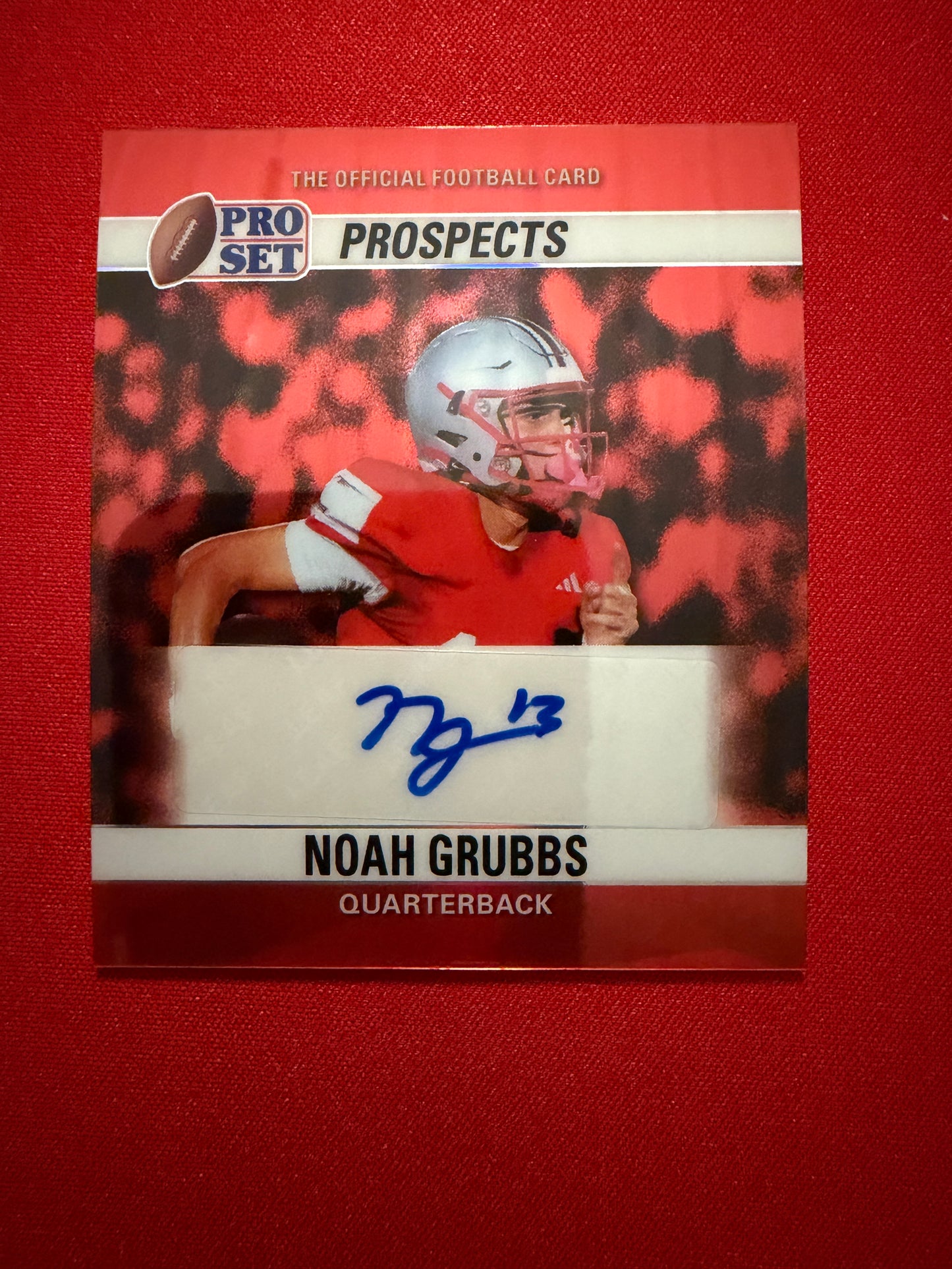 2026 Leaf Pro Set Metal Noah Grubbs 1990 Mini Auto Red 1/1