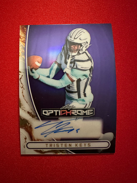 2026 Leaf Optichrome Tristen Keys PURPLE PRISMATIC AUTO /7 Vols No. 1 WR