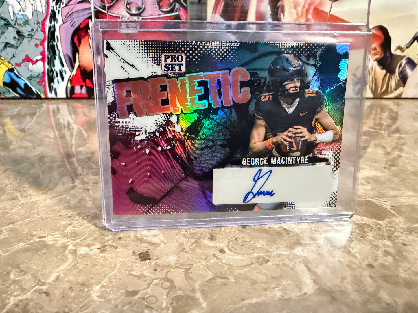 2026 Leaf Pro Set Football George MacIntyre Frenetic Auto Black 2/2