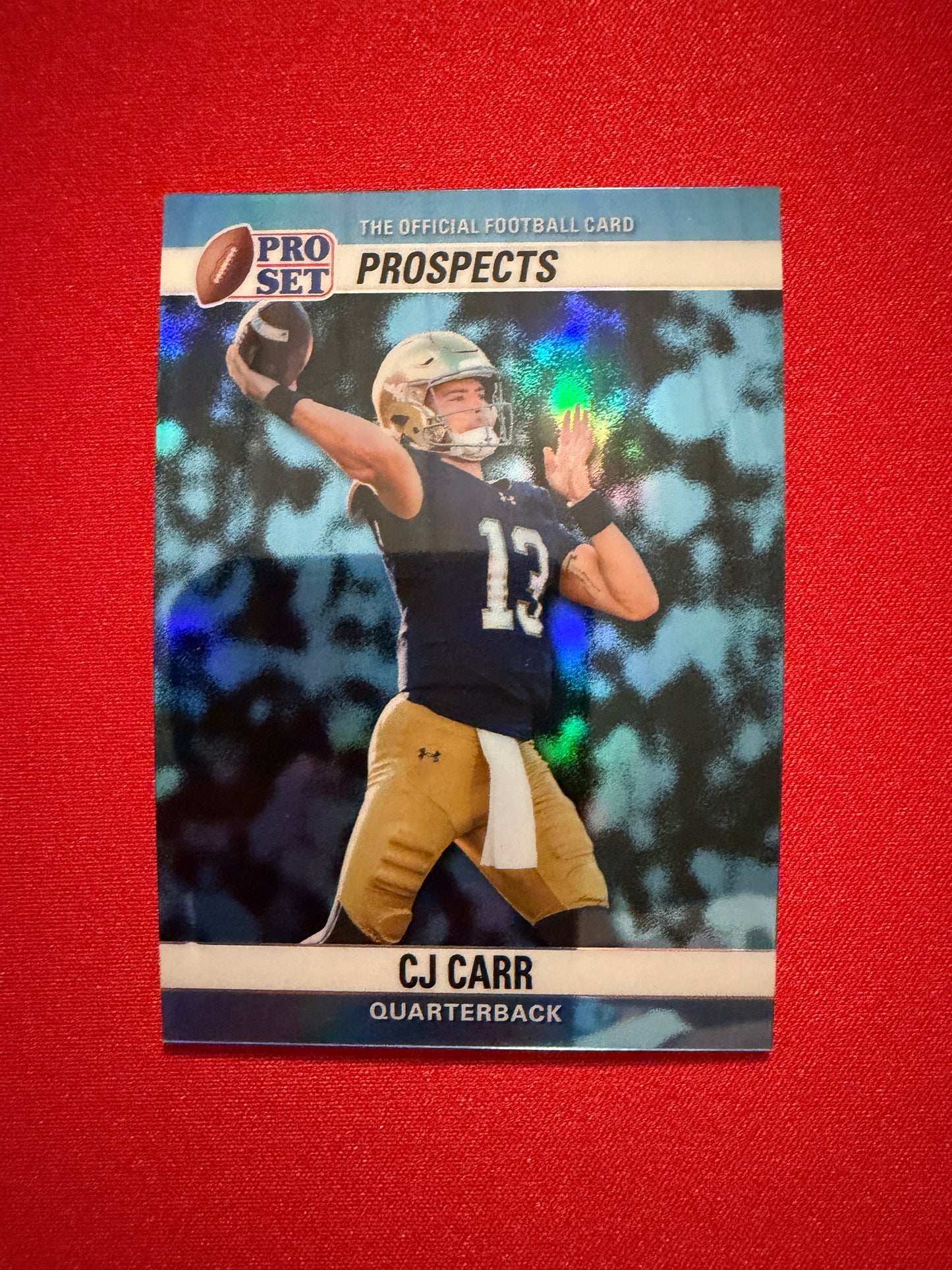 2026 Leaf Pro Set Metal Football CJ Carr 1990 Platinum /8