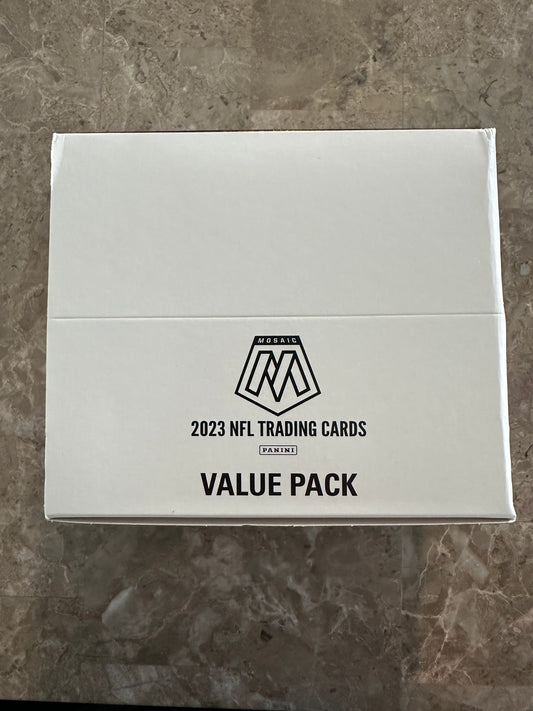2023 Panini Mosaic Football NFL Value Fat Cello Box - 12 Factory Sealed Packs