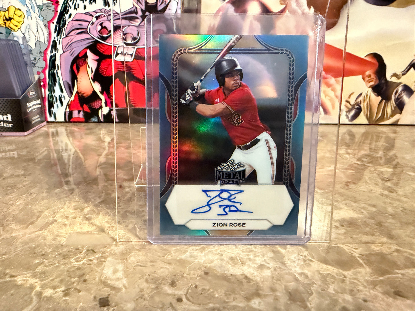 Zion Rose 2026 Leaf Metal Draft Edition Baseball Base Auto Platinum /99