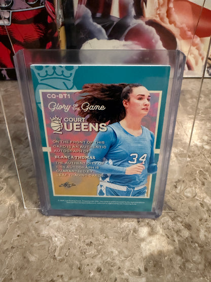 2025 Leaf Glory of the Game Basketball Court Queens Blanca Thomas Gold Auto True 1/1
