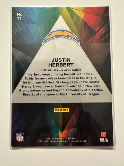 2023 Justin Herbert Card Lot - Prizmatic/Hype/Optic (2023 Panini)