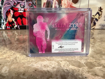 Lamar "Bo" Jackson 2026 Leaf Trinity Football Crystalize Auto Pink