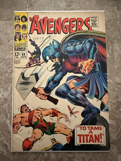Avengers #50 FN- 5.5 (Marvel Comics 1968) - Nice copy for grade