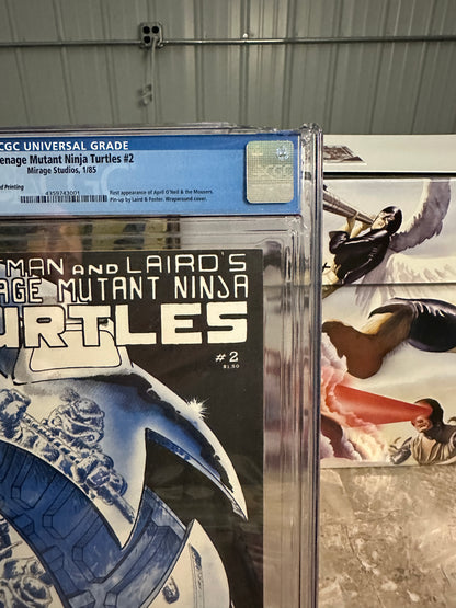 Teenage Mutant Ninja Turtles #2 2nd Print CGC 9.4 WP (1985 Mirage) - Cracked Case