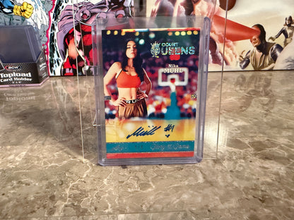 Nika Muhl 2025 Leaf Glory of the Game Basketball Court Queens Auto Holo Dots 1/8