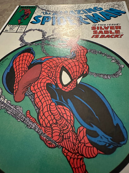 Amazing Spider-Man #301 VF/NM 9.0 Newsstand (1988 Marvel) - Light color touch