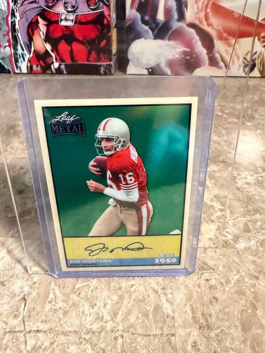 2026 Leaf Metal Football Joe Montana 1950 Green Prismatic 3/3