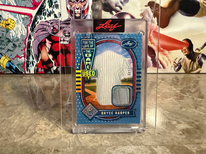 Bryce Harper 2026 Leaf Seasons In the Sun Love of the Game-Used Swatch Silver /40