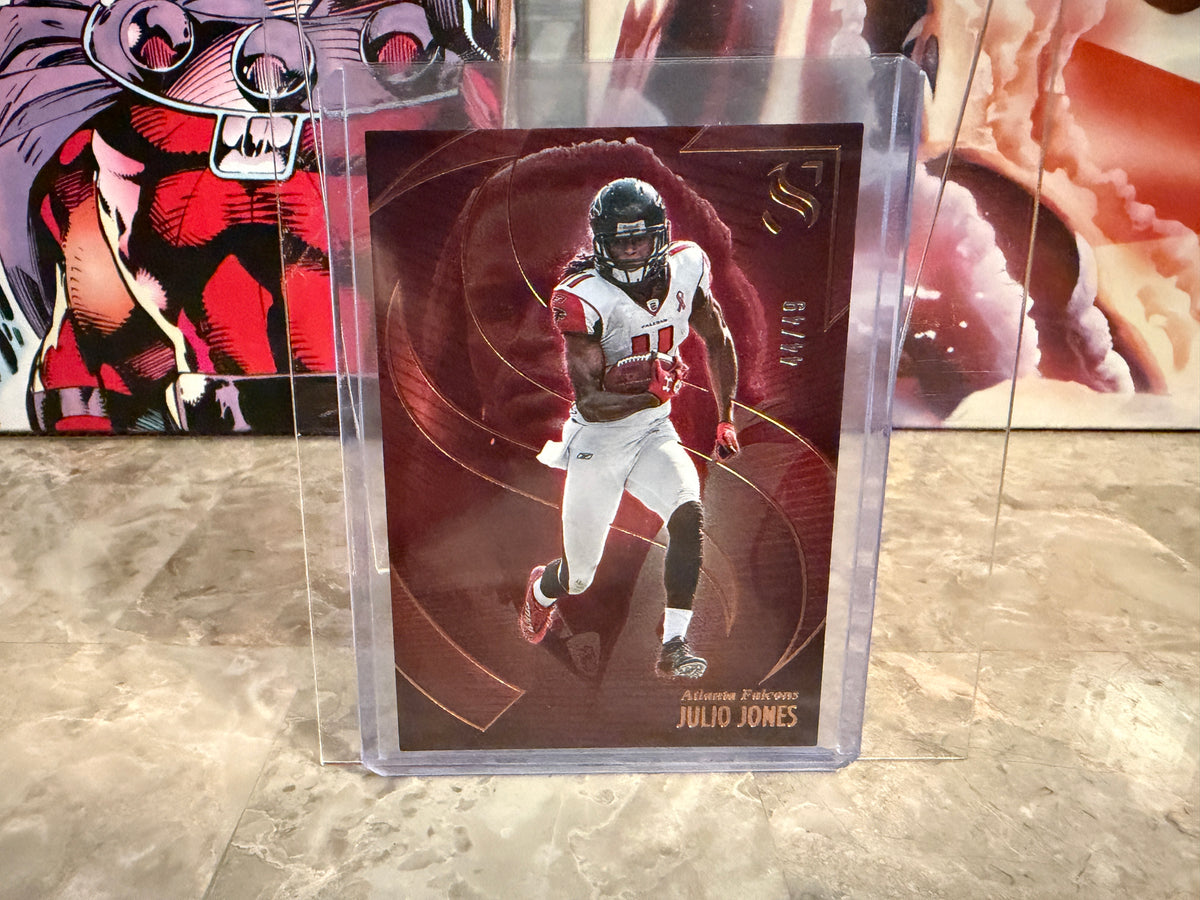 Julio Jones 2025 Panini Silhouette Jumbo Memorabilia /99 Base /49 2-Card Lot
