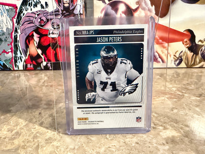 Jason Peters 2025 Panini Silhouette Football NFL Relics Auto Multicolor Patch /75