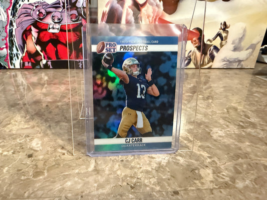 2026 Leaf Pro Set Metal Football CJ Carr 1990 Platinum /8