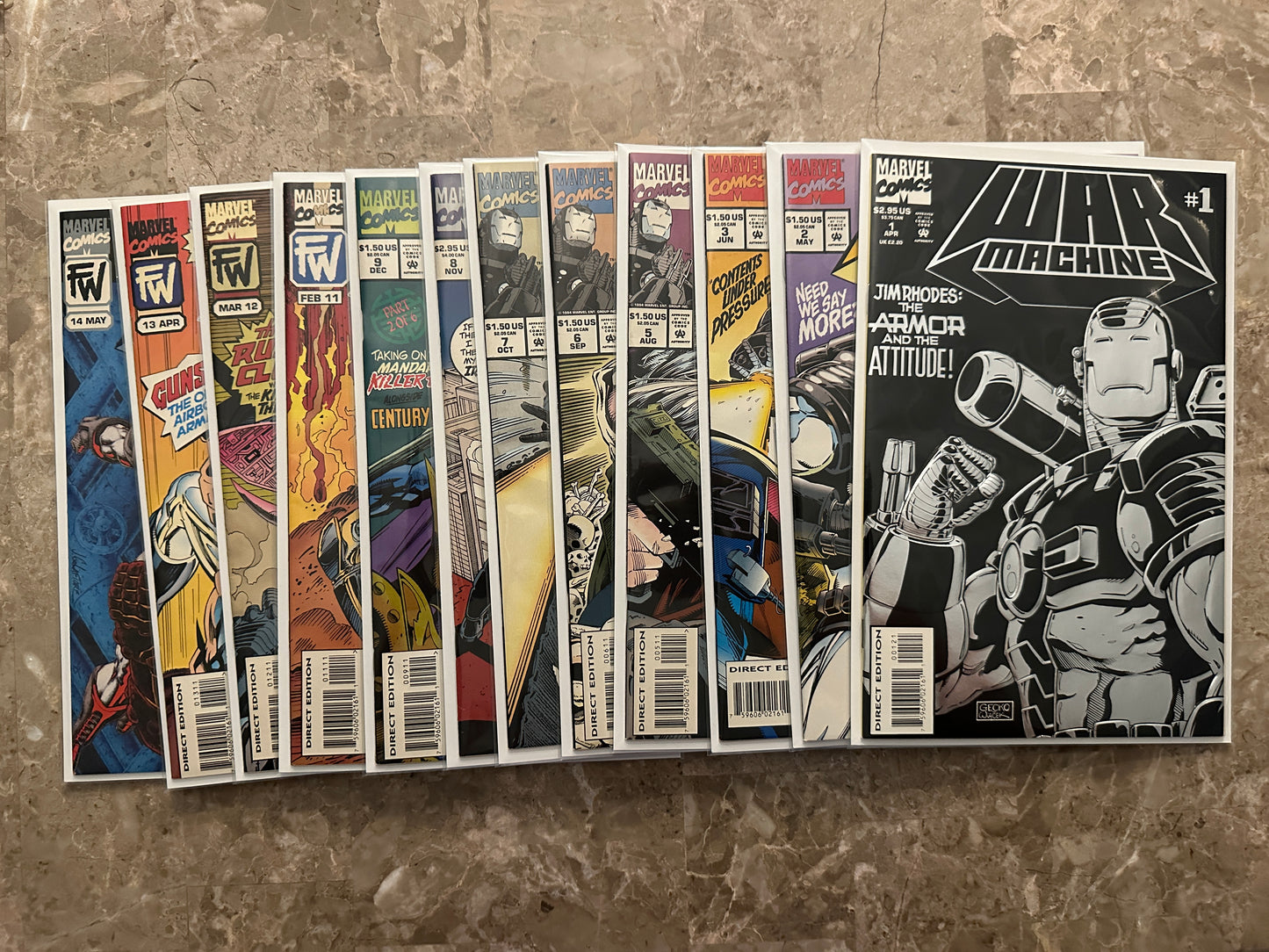 War Machine #1-14 Near Complete Run of 12 High Grade (1994 Marvel) - Black/White #1