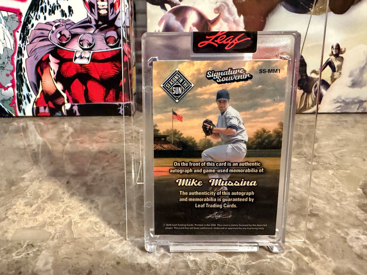 Mike Mussina 2026 Leaf Seasons In the Sun Baseball Signature Souvenir Auto Relic 1/7