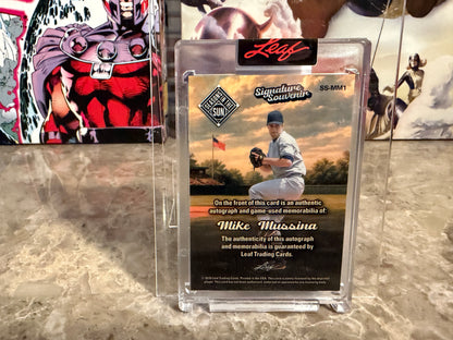 Mike Mussina 2026 Leaf Seasons In the Sun Baseball Signature Souvenir Auto Relic 1/7