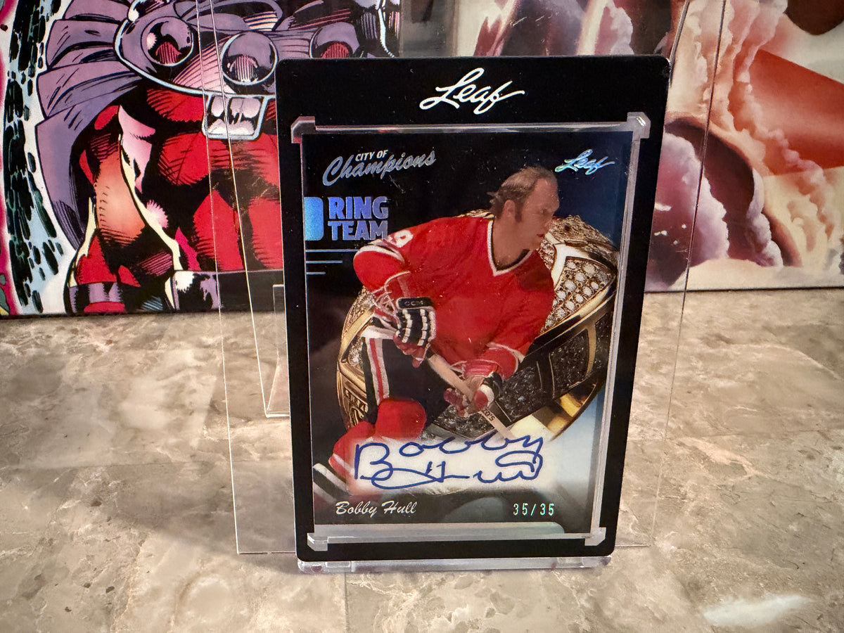 Bobby Hull 2026 Leaf City of Champions Ring Team Auto Silver 35/35 Bookend