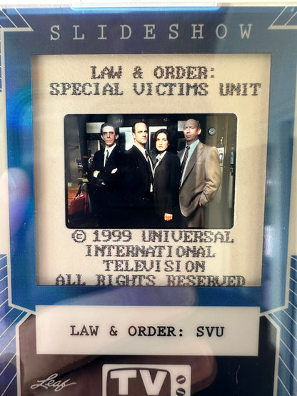 2026 Leaf Slideshow LAW & ORDER SVU 2-Slide Lot MARISKA HARGITAY Meloni 1999