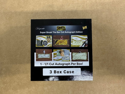 Super Break The Bar 1/1 Cut Autograph 3-Box Case (2026)