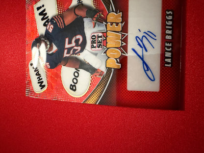 Lance Briggs 2026 Leaf Pro Set Metal Football Power Auto Red Flood Super 1/1