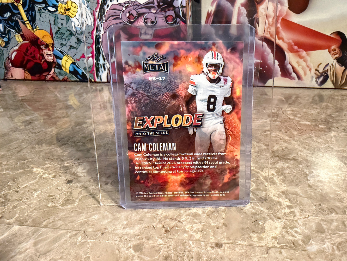 2026 Leaf Metal Football Cam Coleman Explode Onto The Scene Purple 7/7