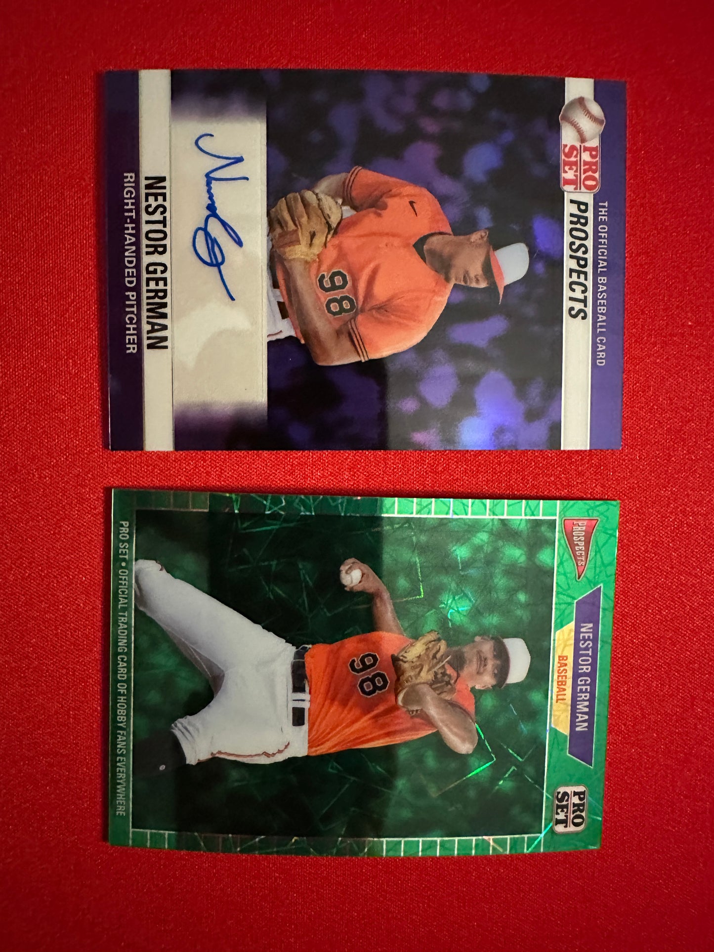 2026 Leaf Pro Set Baseball Nestor German Two-Card Prospect Lot