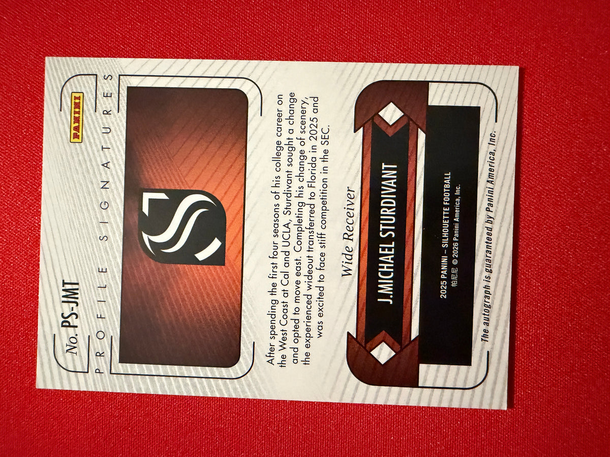 J. Michael Sturdivant 2025 Panini Silhouette Football Profile Signatures /199