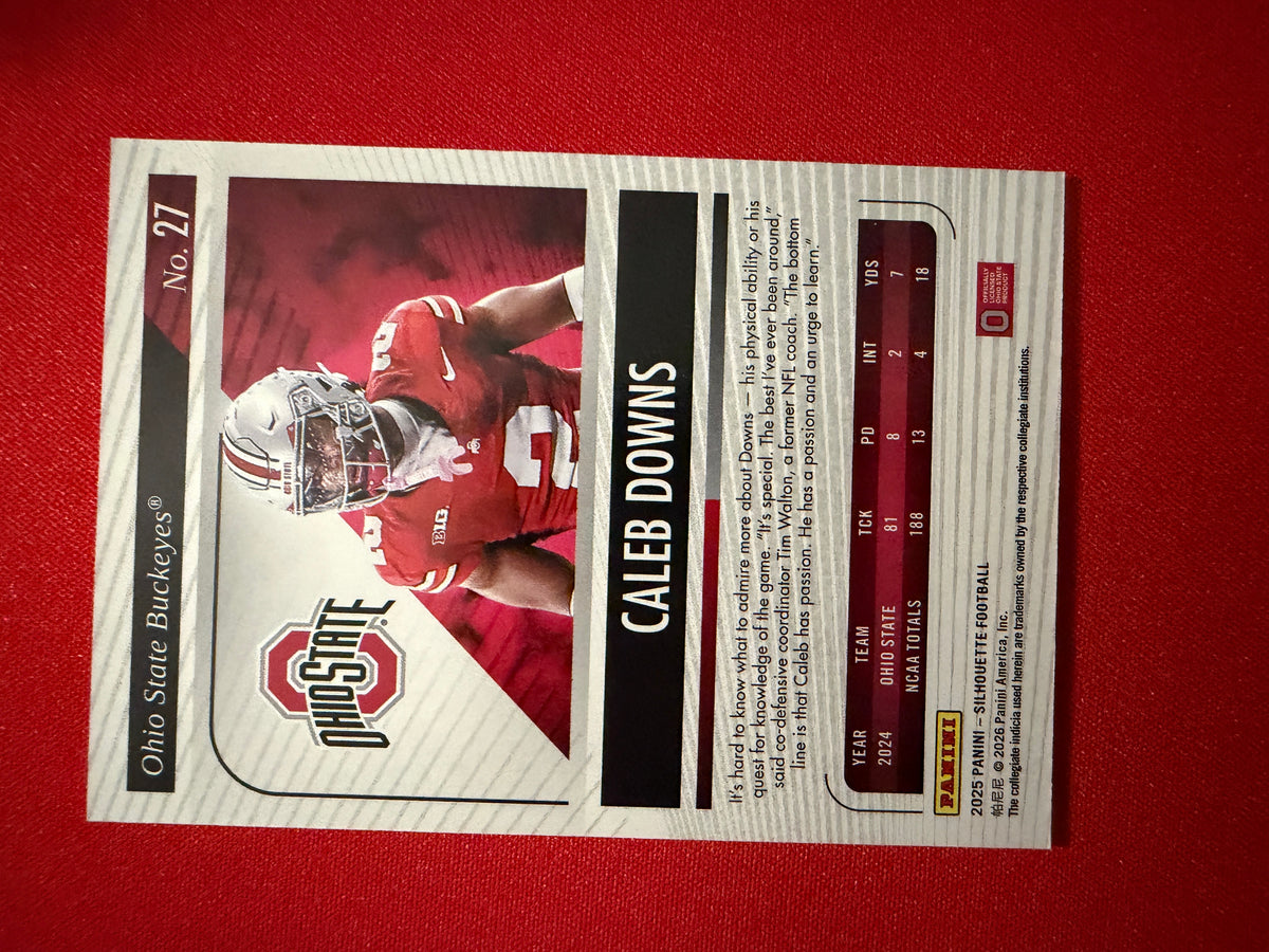 Caleb Downs 2025 Panini Silhouette Football Base Silver /149 #27