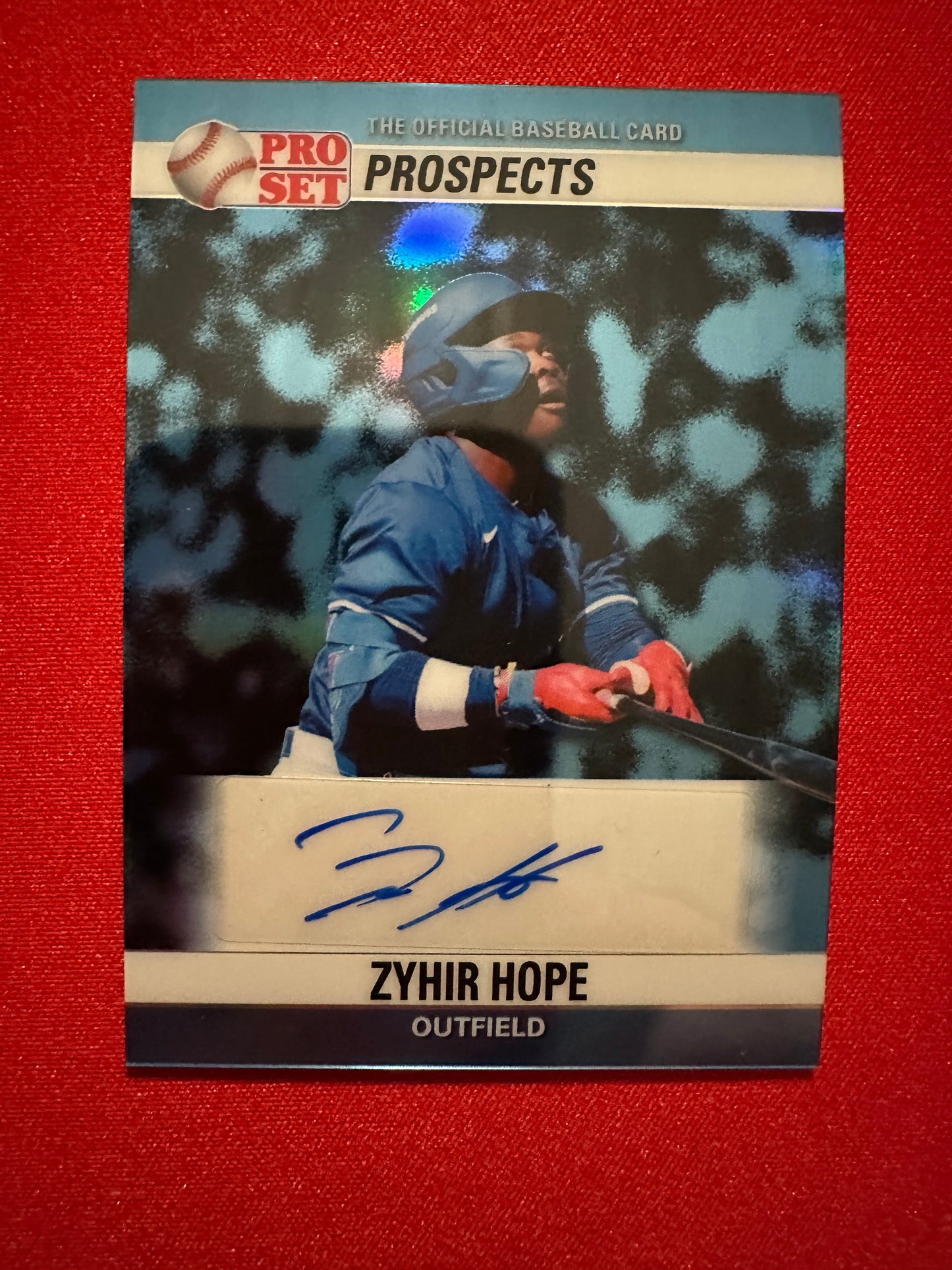 Zyhir Hope 2026 Pro Set 1990 Retro Blue AUTO /10 Los Angeles Dodgers Prospect