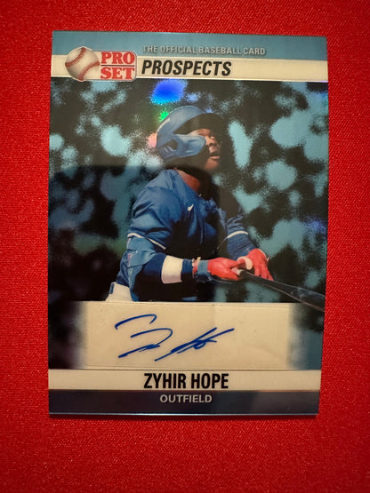 Zyhir Hope 2026 Pro Set 1990 Retro Blue AUTO /10 Los Angeles Dodgers Prospect