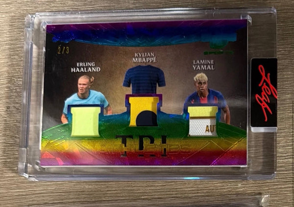 (2026/07/06) 2026 Leaf Spectacular Football Tri-Athletes Yamal Haaland Mbappe /3