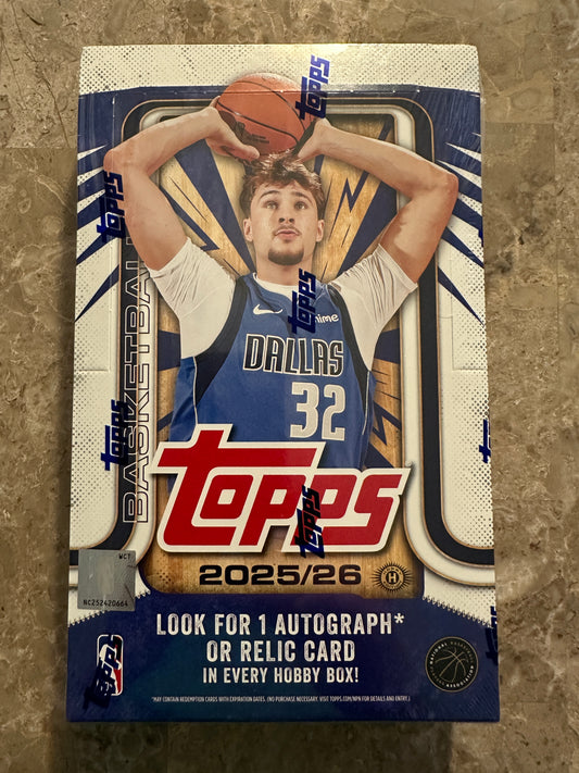 2025-2026 Topps Basketball Hobby Box - Ships Same or Next Day