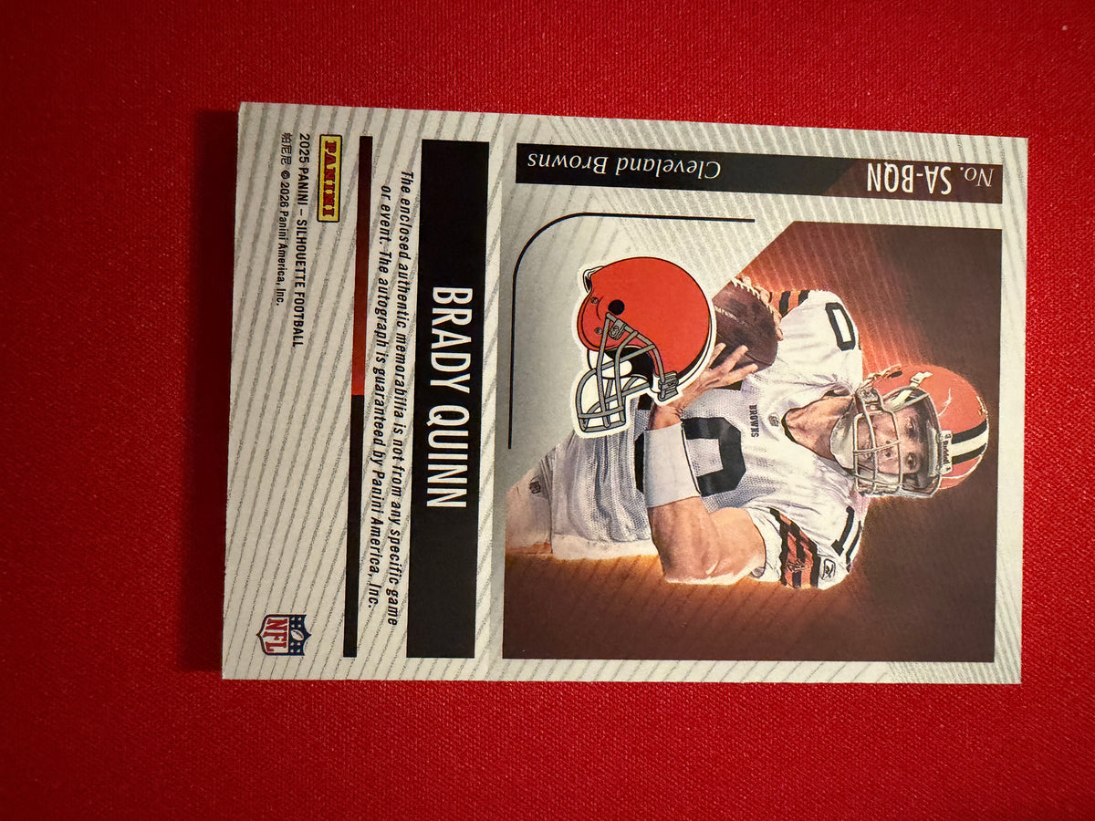 Brady Quinn 2025 Panini Silhouette Football Silhouette Autographs /75