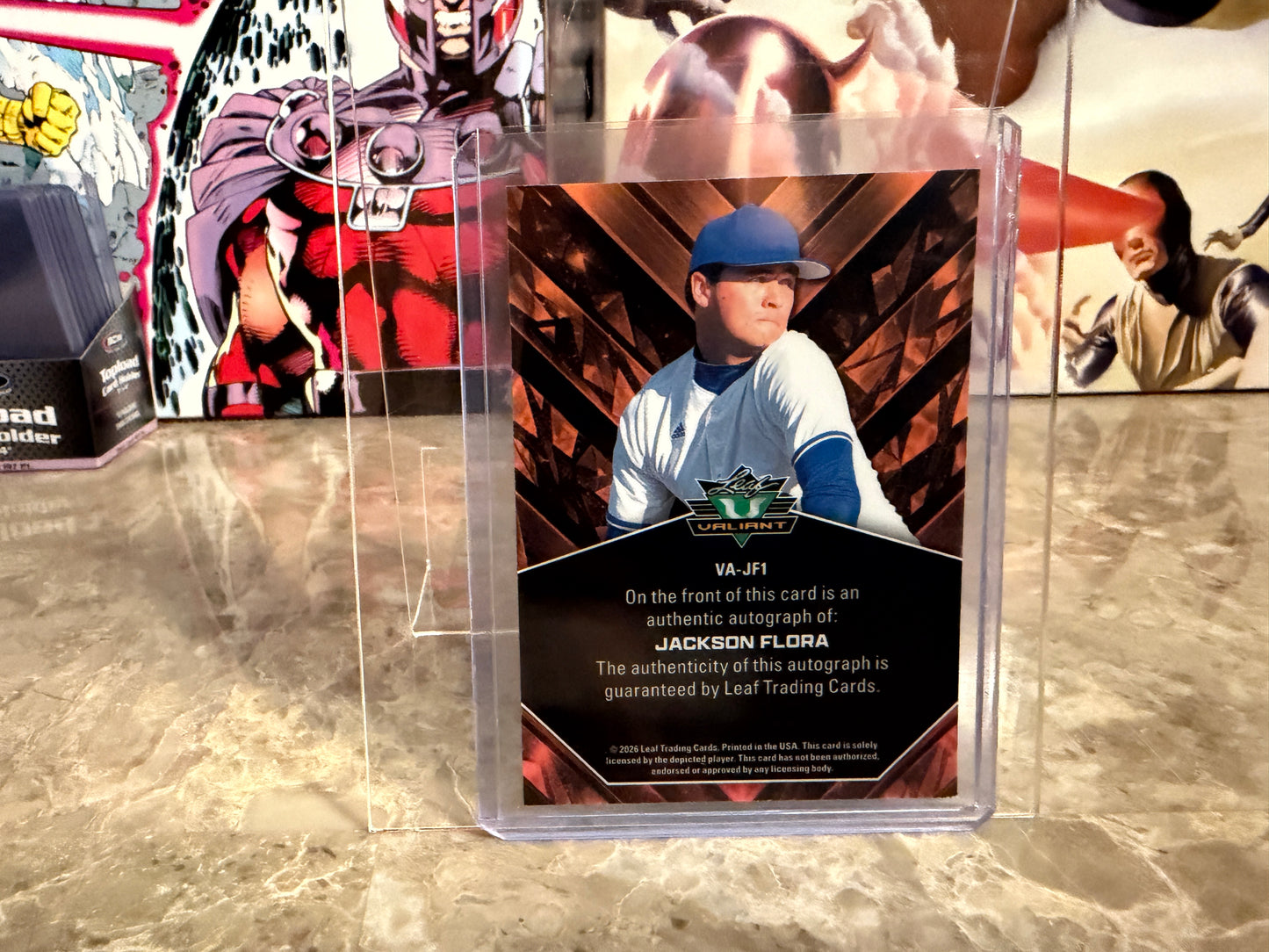 Jackson Flora 2026 Leaf Draft Edition Baseball Valiant Auto #VA-JF1