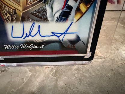 Willie McGinest 2026 Leaf City of Champions Ring Team Auto Red 6/6 Bookend