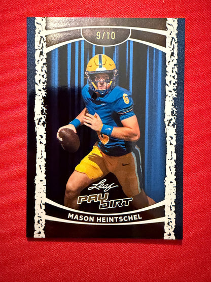 Mason Heintschel Leaf Paydirt Football Base Blue Color Match /10 #177
