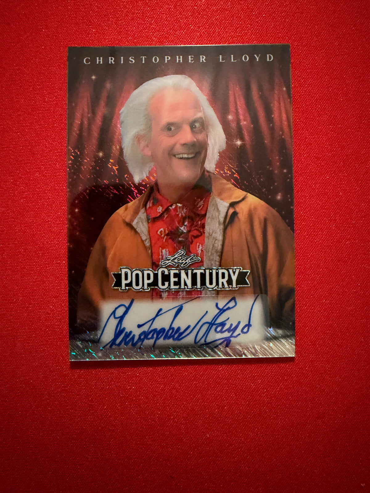Christopher Lloyd 2026 Leaf Pop Century Base Red Shimmer 1/1