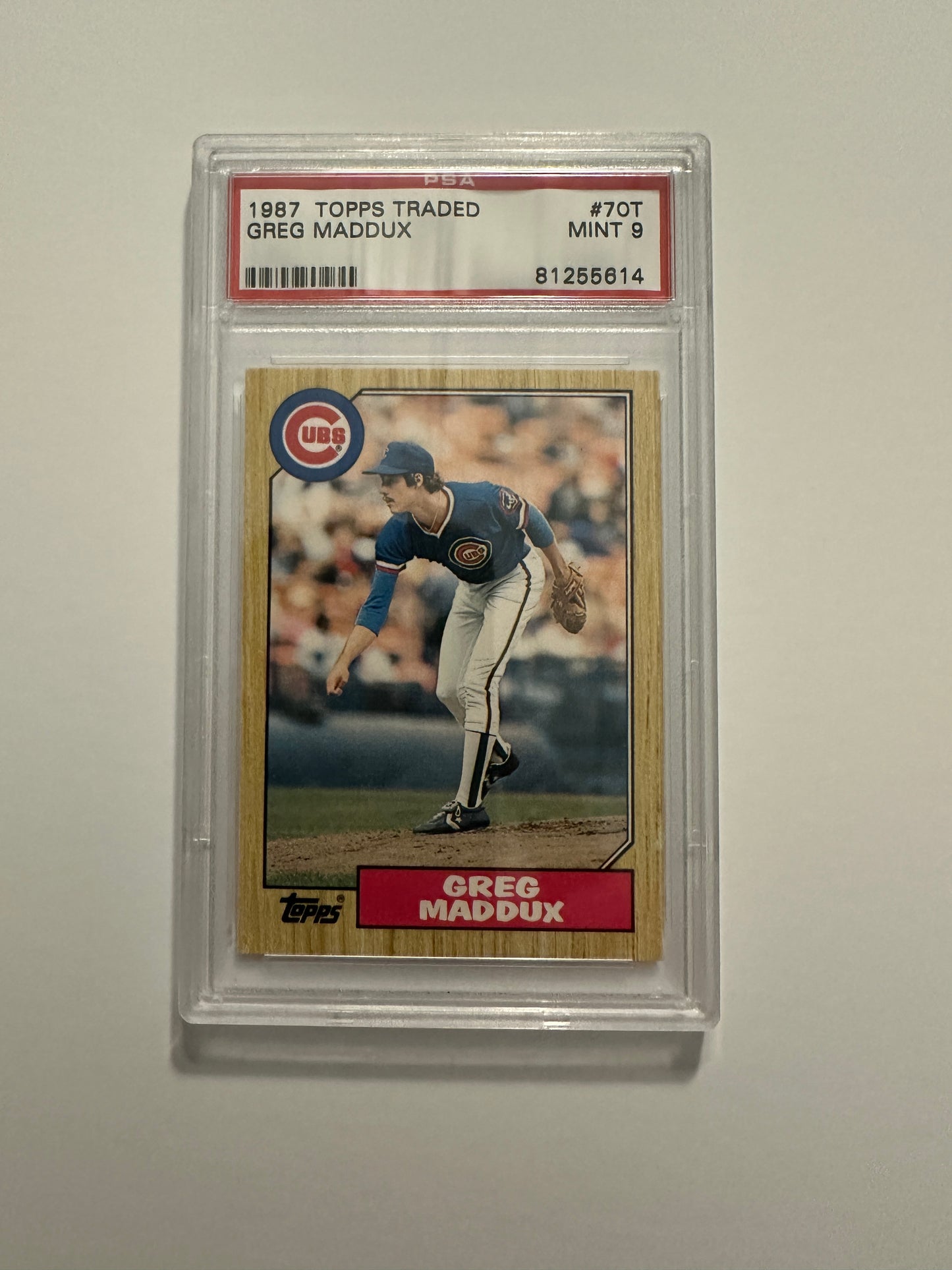 Greg Maddux #7OT PSA Graded Mint 9 (1987 Topps Traded)