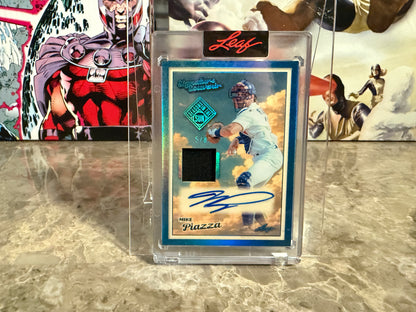 Mike Piazza 2026 Leaf Seasons In the Sun Signature Souvenir Auto Relic Platinum /8