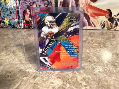 2026 Leaf Metal Dereon Coleman Auto Metal X Gold Prismatic 1/1